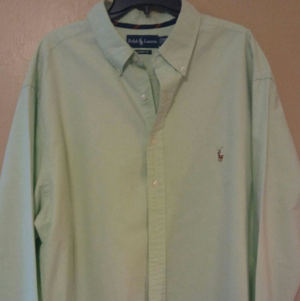 Ralph Lauren Men's Classic Fit 2XLT Light Green